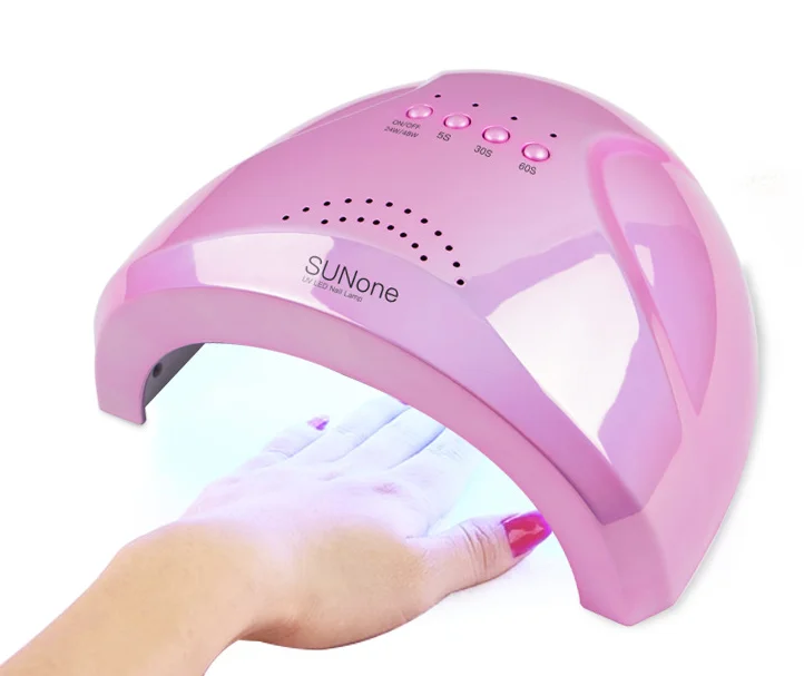 

High Quality 24/48W SunOne Professional Led Uv Nail Dryer Lamp With Auto Induction Timer Setting For Uv Gel Manicure, White /pink/red/silver/gold/black