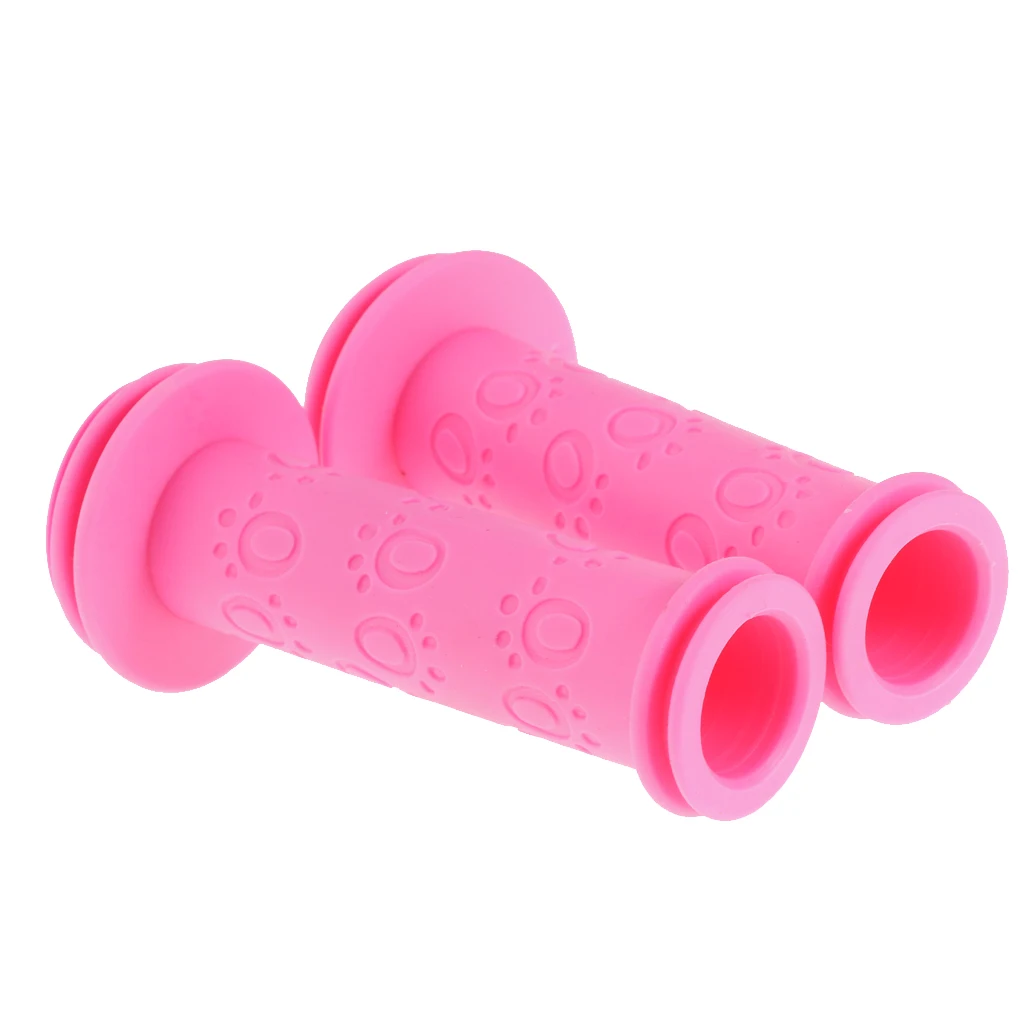 

Children's Bike Handle Handlebar Cover Kids Bicycling Non-slip Soft Handlebar Grip Protector Rose Red, Picture