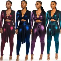 

MB977 women stylish fashion bodycon shiny jumpsuit