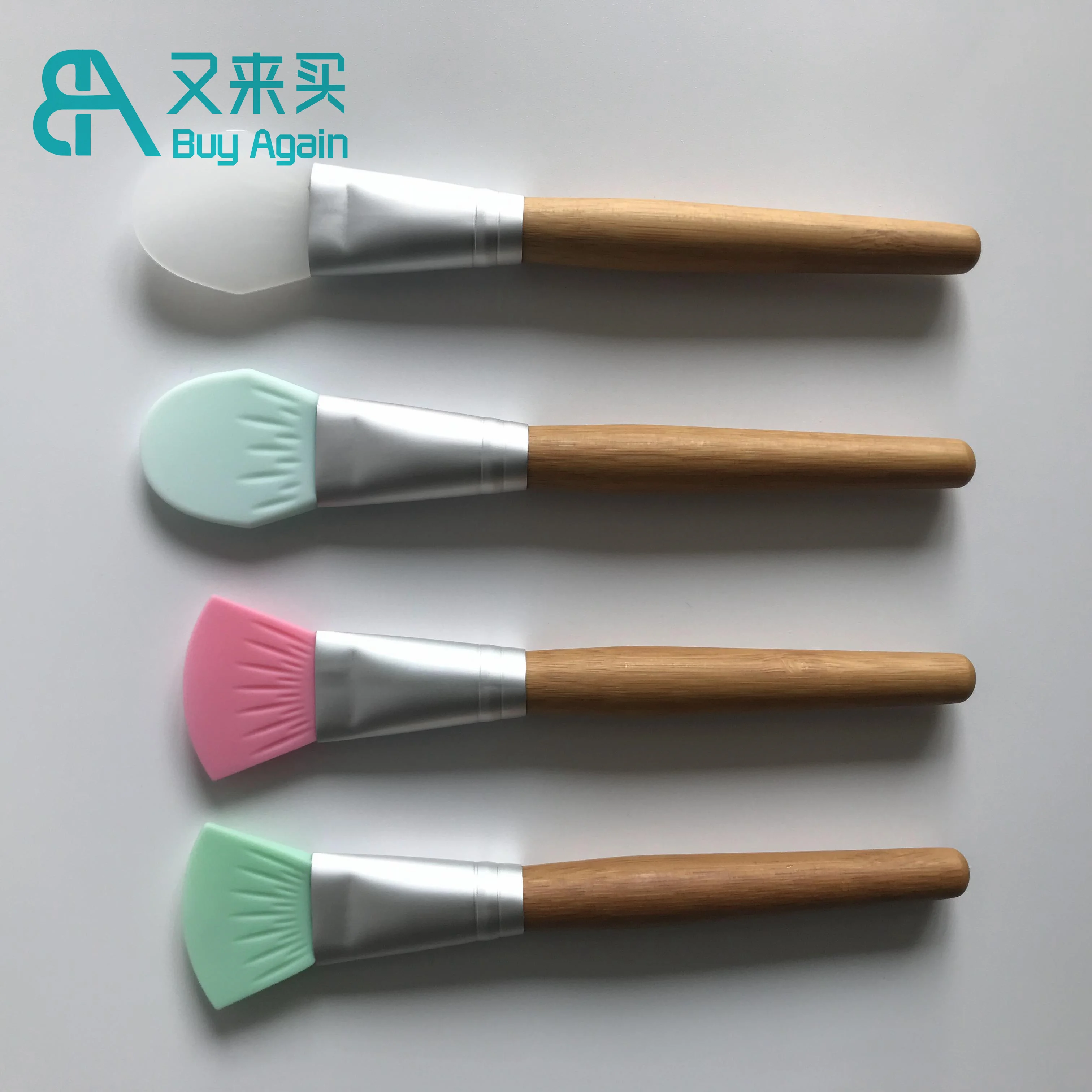 

Wooden handle facial mask application tools spa diy mud bamboo face mask brushes bamboo facial face mask applicators