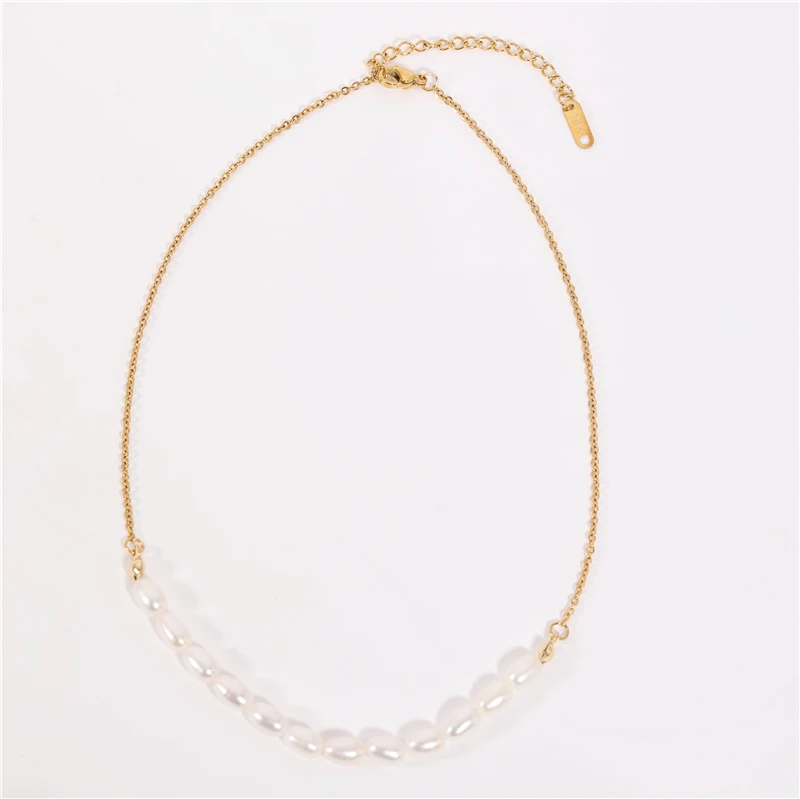 

Joolim Jewelry 18K PVD Gold Plated Natural Real Freshwater Pearl Choker Necklace Fashion Jewelry