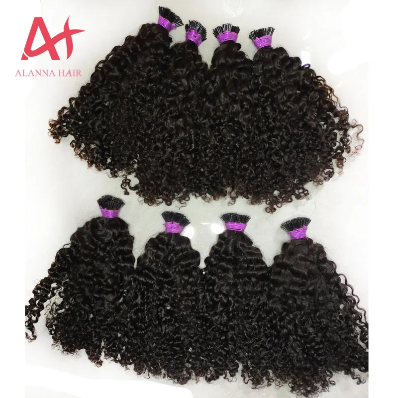 

Hot Selling Grade 12a Natural Color Raw Cambodian Soft Kinky Curly Hair I Tip Kinky Curly Hair Extensions Wholesale