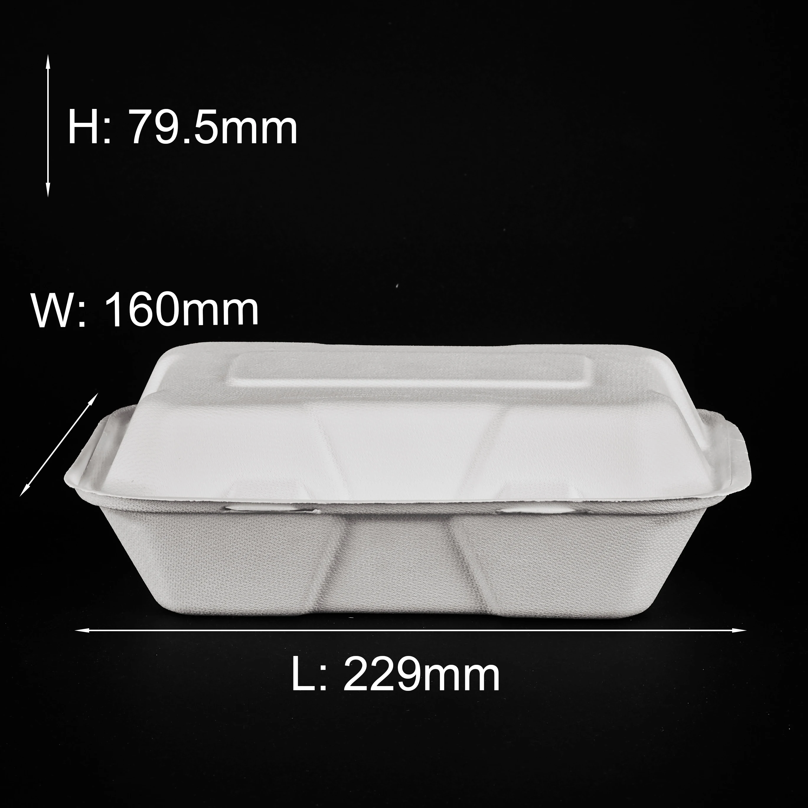 
Disposable Tableware Biodegradable Sugarcane Box 9'*6' 
