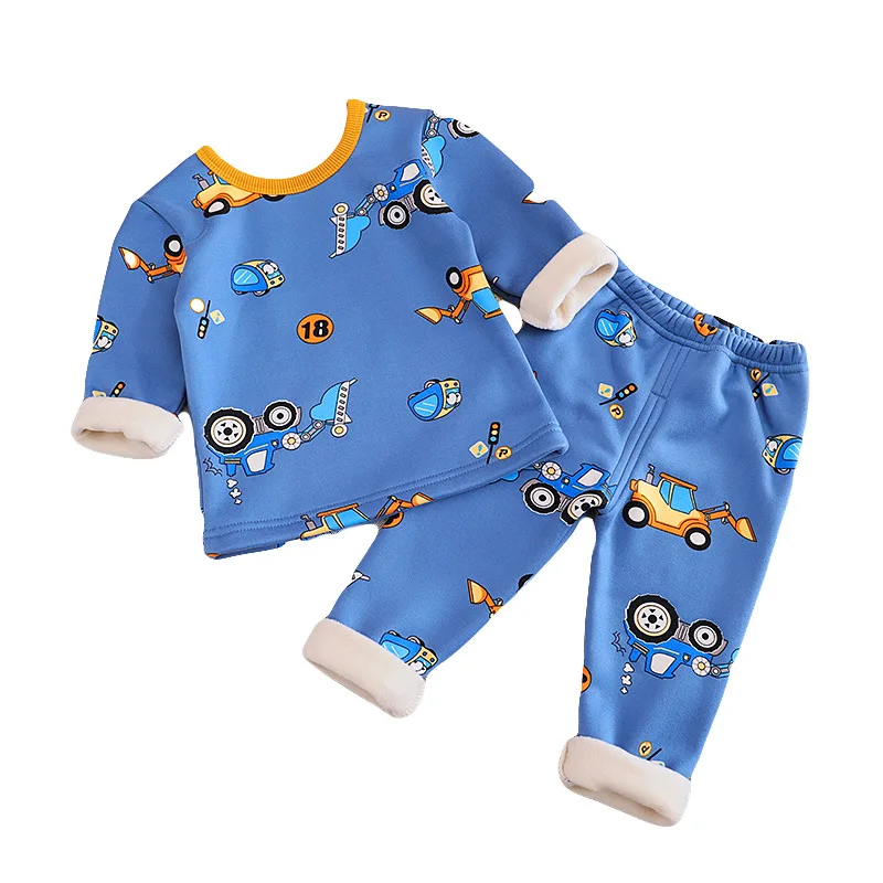 

Winter Children's Cotton Boys and Girls Baby Cotton Underwear Suit Children's Autumn Trousers Home Service Pajamas Baby Clothes