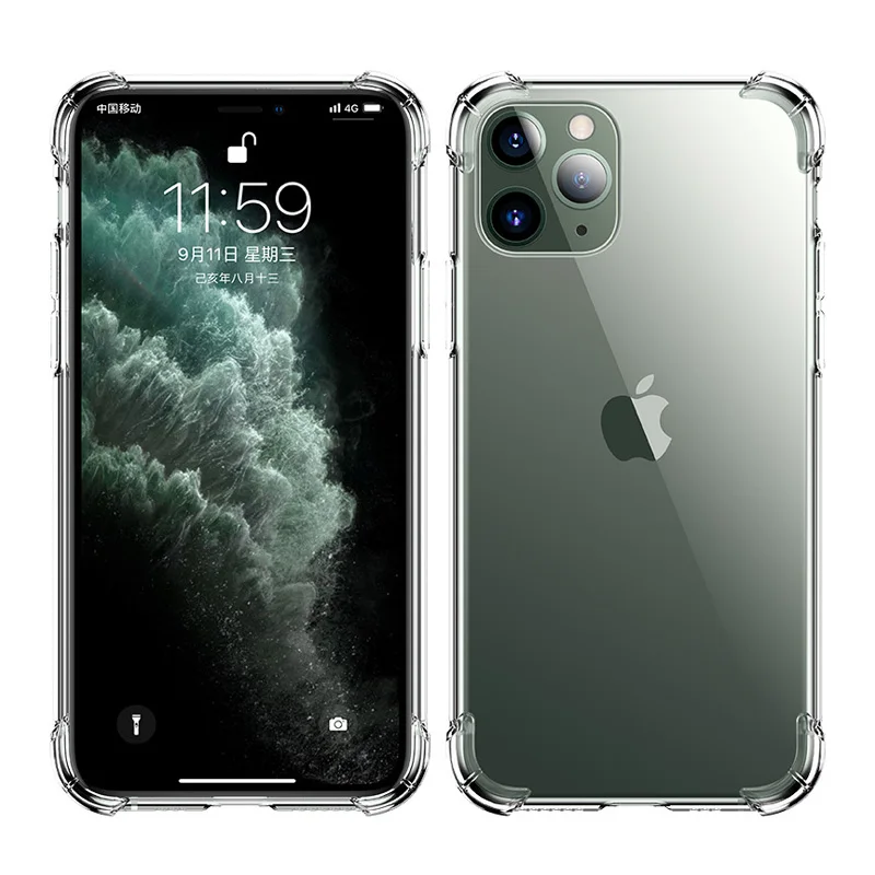 

Wholesale Hotselling Cheap Shock Proof Crystal Clear Soft Tpu Mobile Phone Case Cover For Iphone 12 13 Plus Mini Pro Max XR Xs