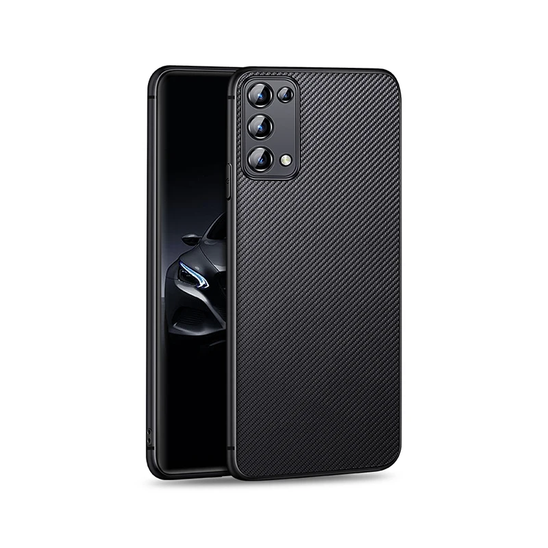 

Mens drop resistant ultra-thin carbon fiber phone case for OPPO reno4 ace2