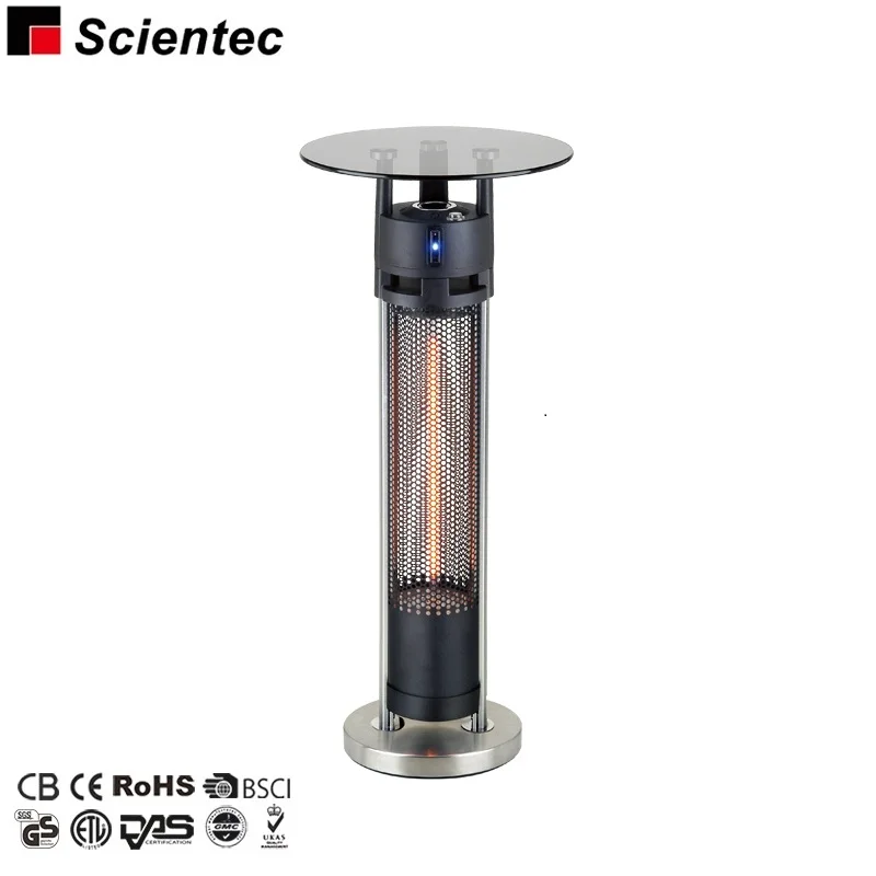 

Outdoor Aluminium Alloy Patio Tower Infrared Stainless Steel Table Electric Heater Garden Heater