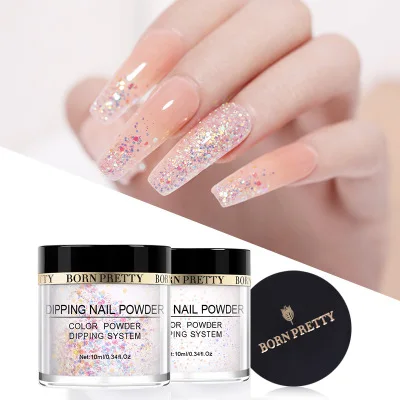 

New nail art Laser infiltrating powder sticky and prolonging DIY manicure foil nail glitter powder decoration