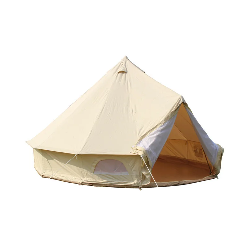 

Luxury Family Glamping Outdoor Large Waterproof Custom Canvas White Camping Tent