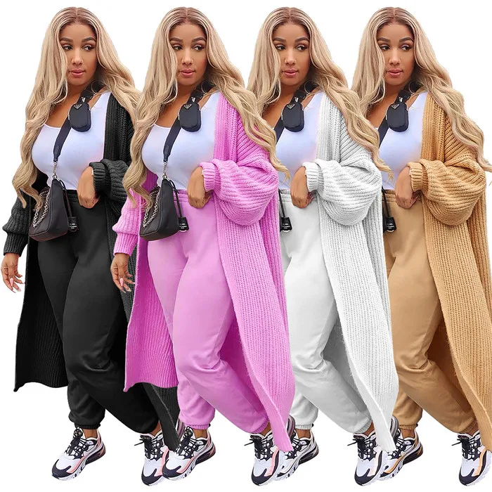 

Z083- winter jacket woman knitted women long sweater cardigan wholesale