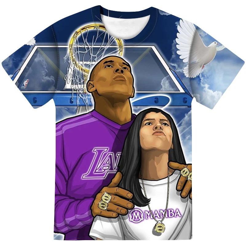 

Black Mamba Kobe Jersey retirement memorial No. 8 no. 24 tshirt custom Men's basketball sport casual short sleeve t-shirt