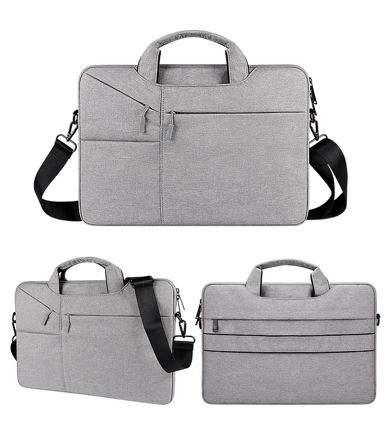 

13 14 15.6 inch laptop shoulder computer bag polyester shockproof women men laptop accessories crossbody bag with side pocket