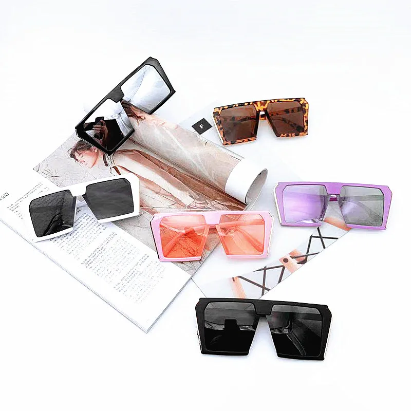 

Fashion Summer Oversize Plastic Frame Brand Design Sunglasses for Women, Multi colors