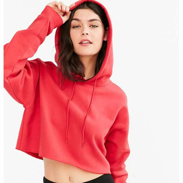 

Women Sweatshirt Crop Top Wholesale Cropped solid color