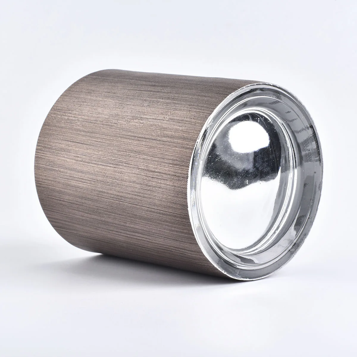 10oz leather glass candle holder