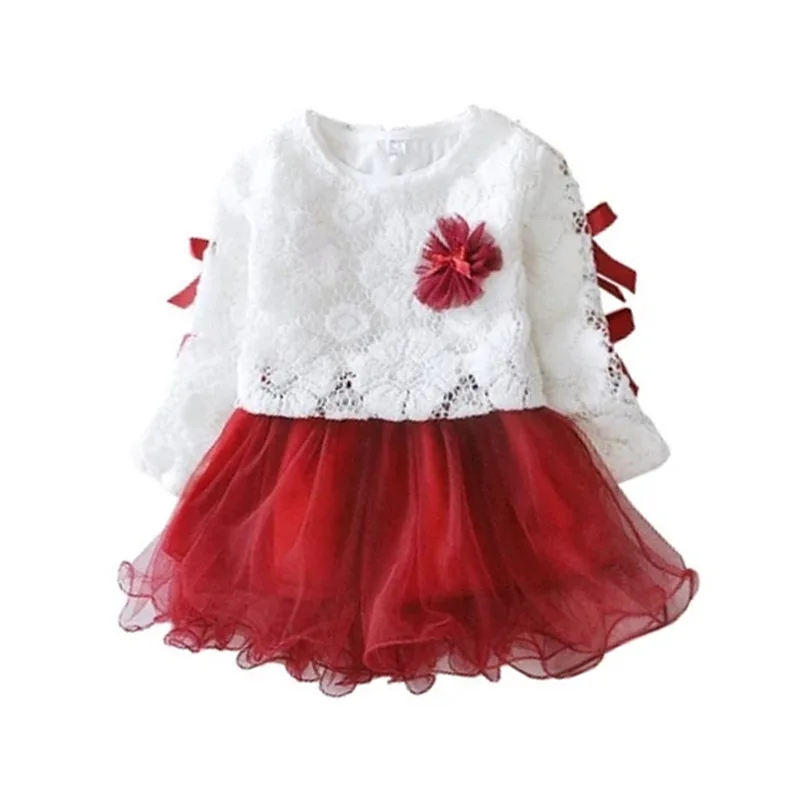 

2020 new children's clothing girls spring and autumn a flower lace cute two-piece cotton skirt