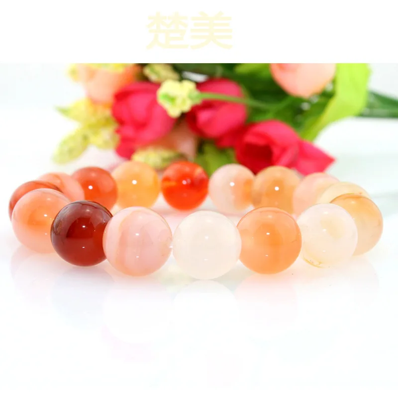 

Natural Stone Beads Red Carnelian Rondelle Stone Beads For Jewelry Bracelet Making