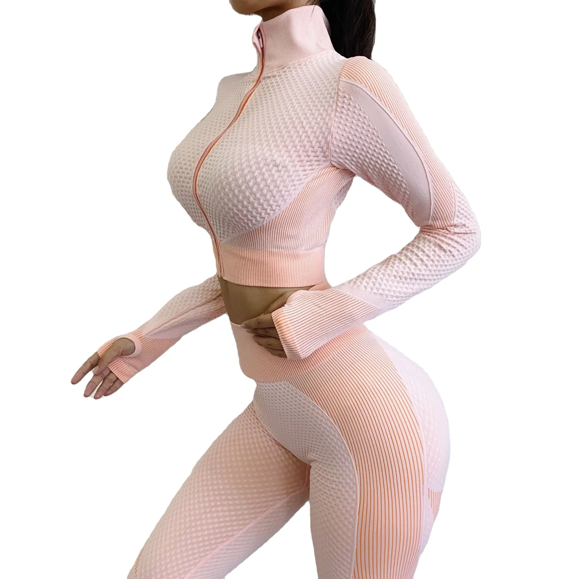 

2020 New Arrival Fashion Girls Sportswear Long Sleeve Active Wear Sets, Colors
