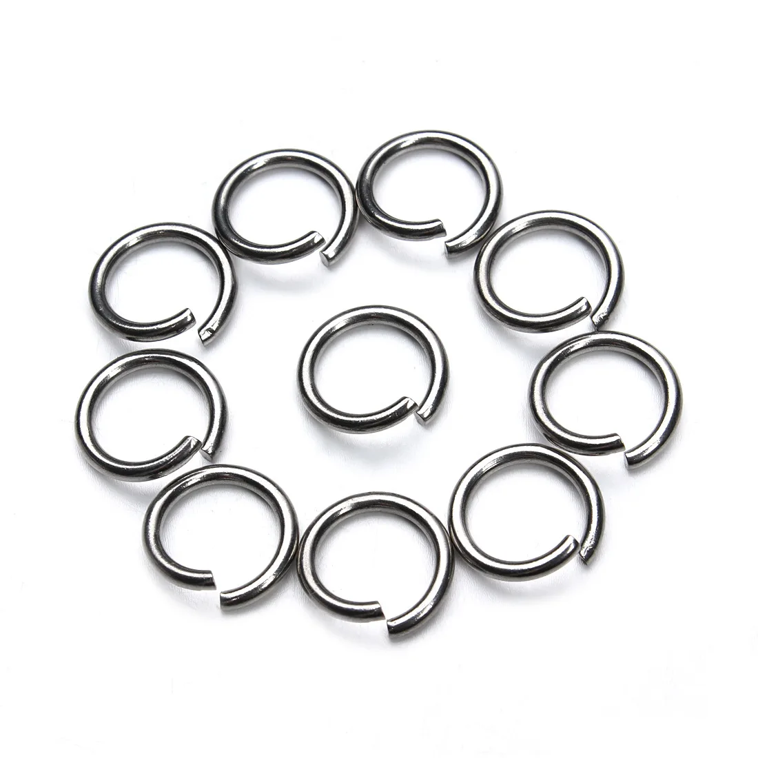 

11-23mm Stainless Steel Material Jump Ring Split Rings Set For DIY Jewelry Making, Silver