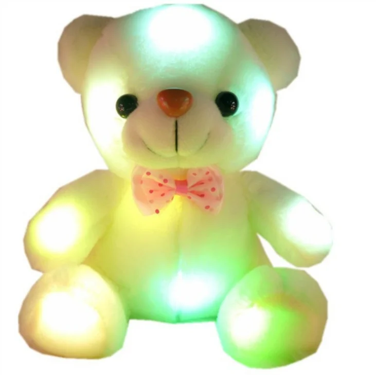 

plush toy manufacturer bear toys plush luminous teddy bear led colorful stuffed toy baby