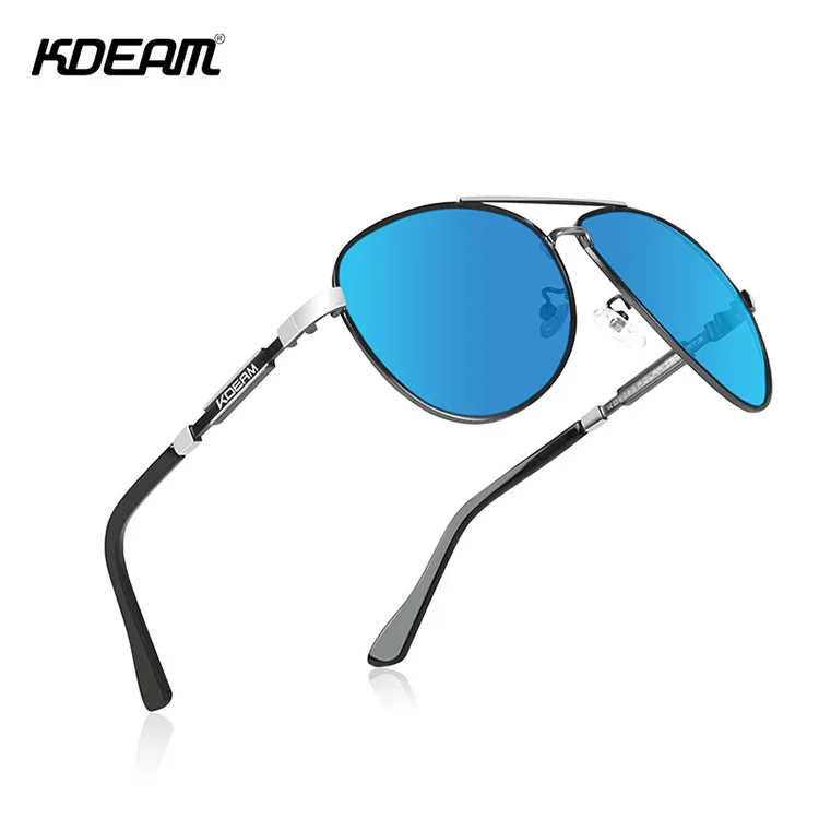 

2021 Fashion Oversized Frame Metal Temples Polarized Sunglasses Unisex High Quality Colorful Lenses Pilot Sunglasses