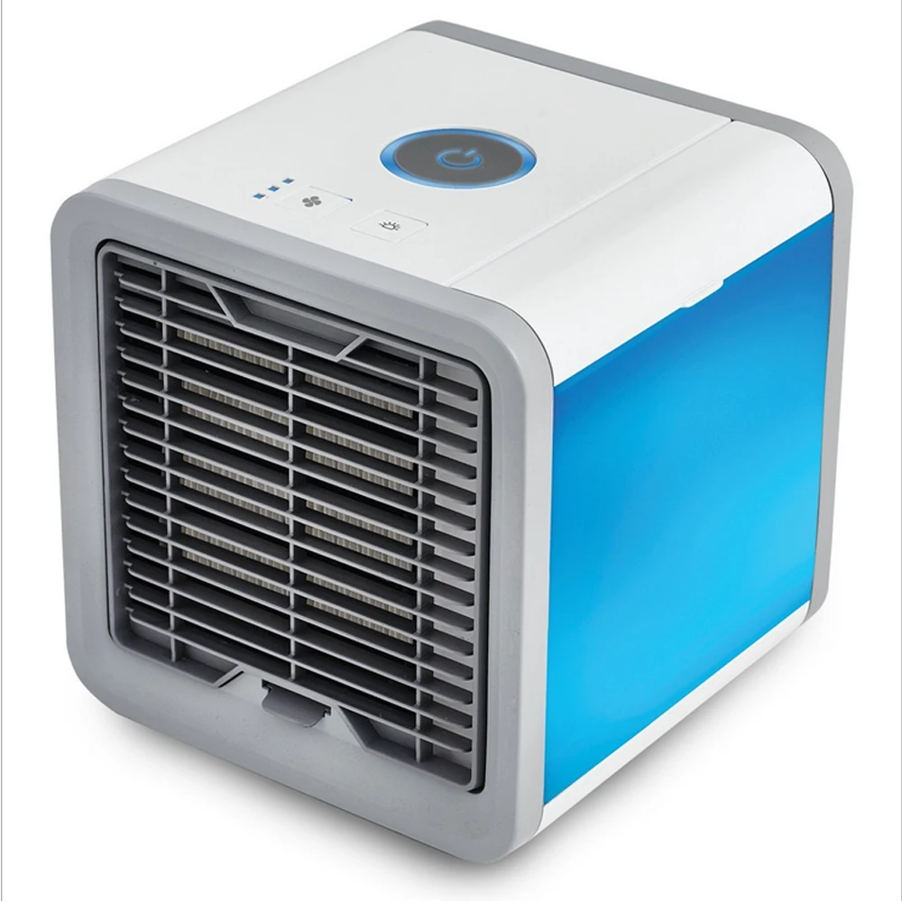 

Mini Air Conditioner Cooling Mobile Fan Humidifier Detachable Humidifier with 7 Colors Light