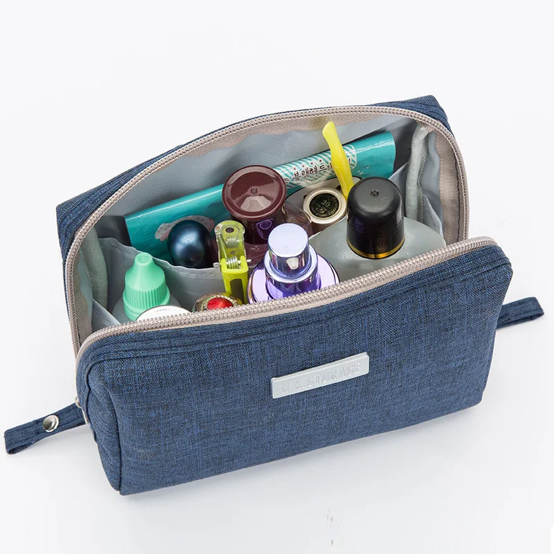 

New products makeup bag cosmetics wash bag customization double zipper cosmetic bag
