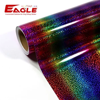 waterproof sparkle holographic rainbow permanent self adhesive vinyl