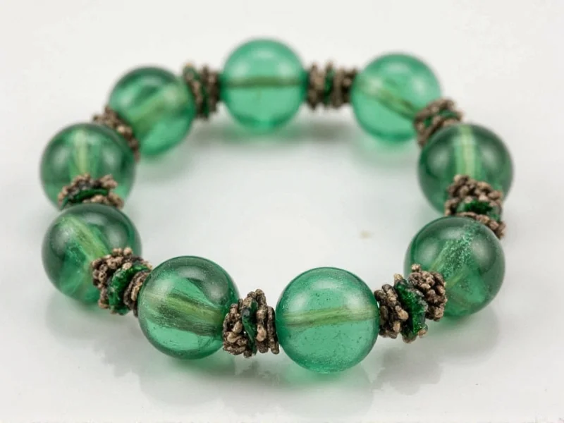Eco-friendly beaded bracelet using recycled glass beads