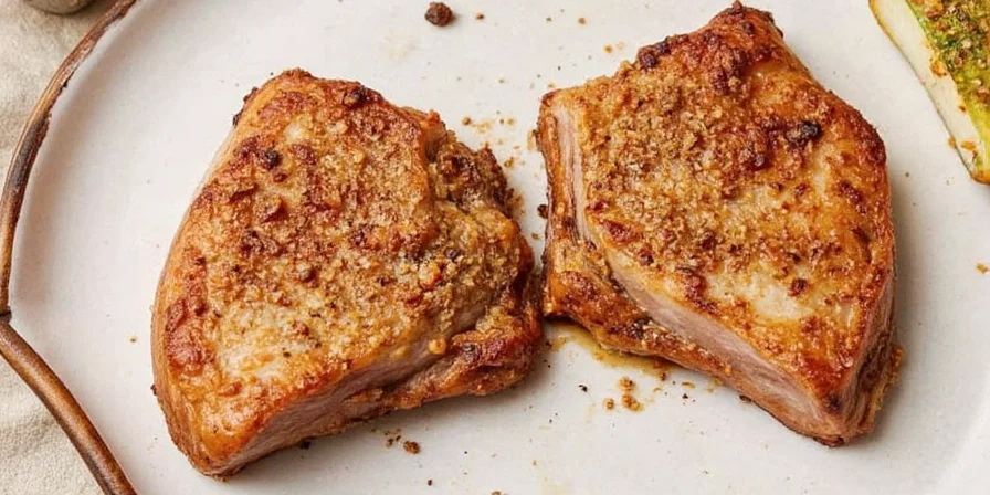 Seasoned Pork Chops on a Plate