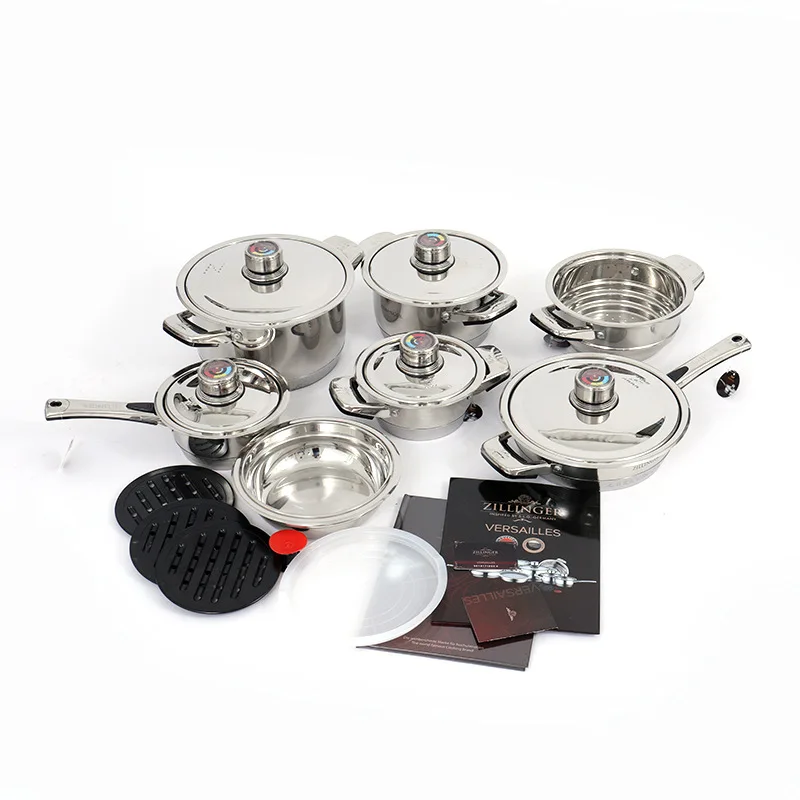 

Export Stainless Steel Kitchen Cookware Sets 13-piece Pot Set Stainless Steel Pan Soup Pot With Lid