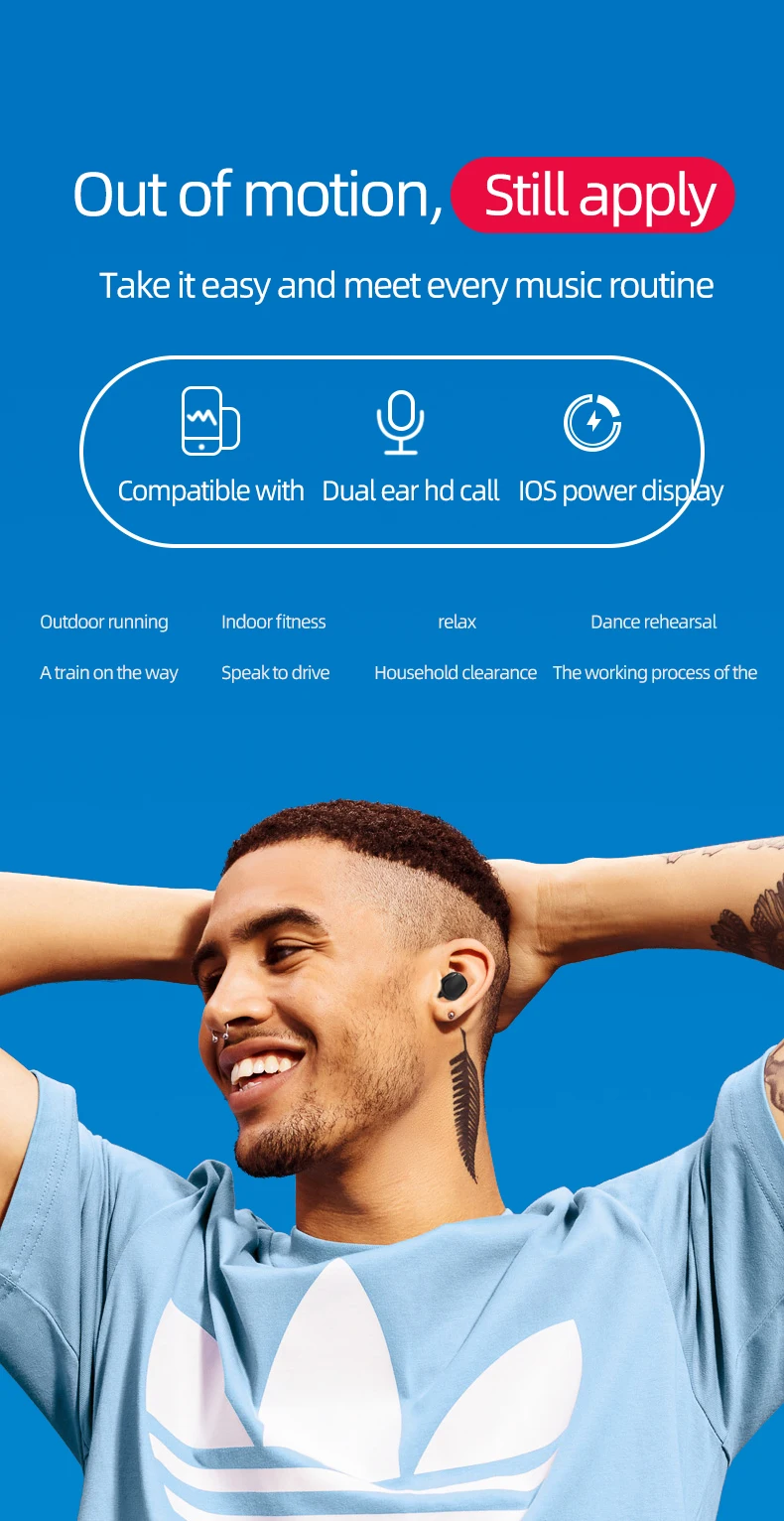 Bluetooth 5.0 TWS Headsets Mic Wireless Earphone earbuds A6S TWS For Xiaomi Redmi Airdots - ANKUX.COM