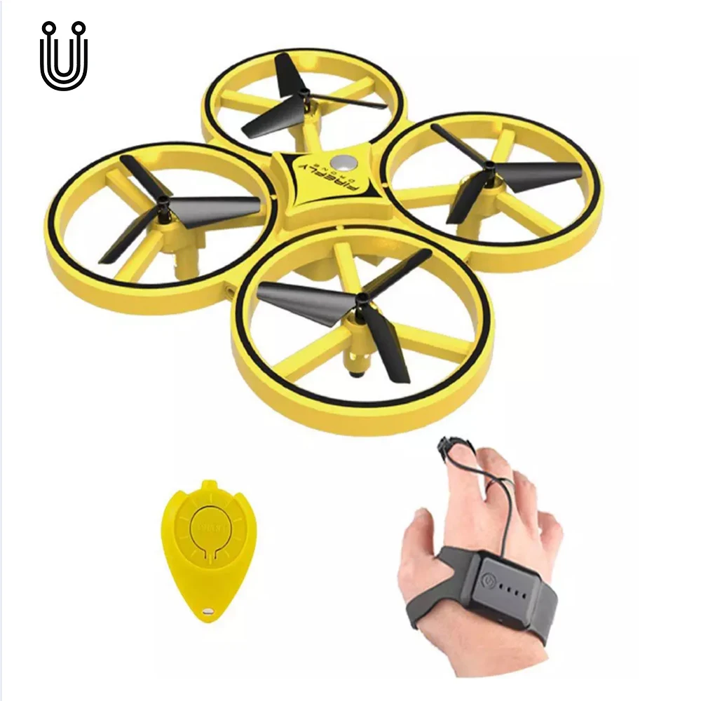

2019 New ZF04 MIN RC Drone Infrared Induction Gravity Sensor Altitude Hold Hand Control Quadcopter For Kids Toy, Red/yellow