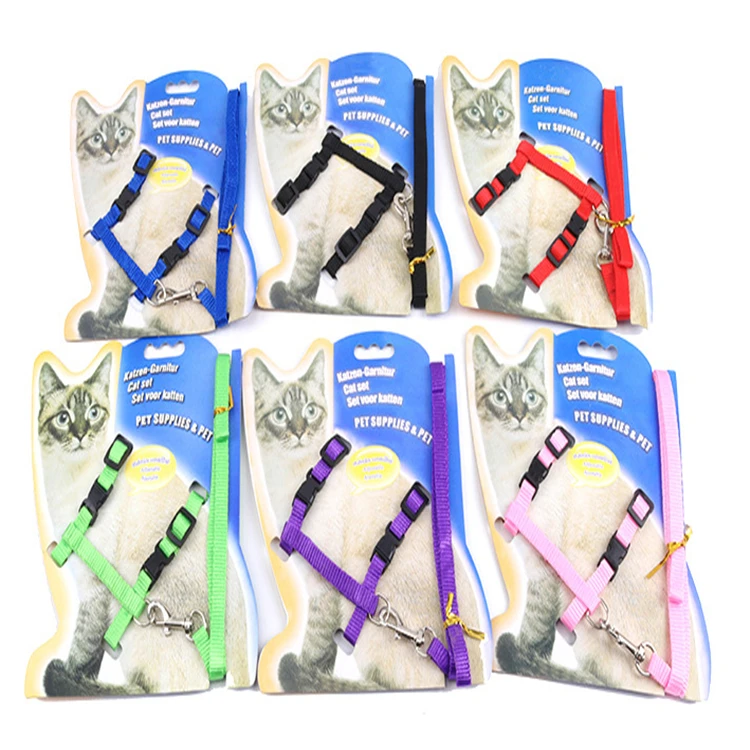 

Adjustable Breathable Vest for Kittens Chest Strap and Leather Belt will Not Hurt The Pet Leash Pet Cat Collar Leash, 6 colors