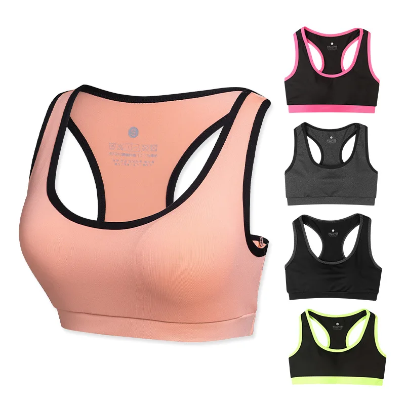 

Solid Vest Women spandex polyester bra sport bra yoga bra, Orange,grey,black,green