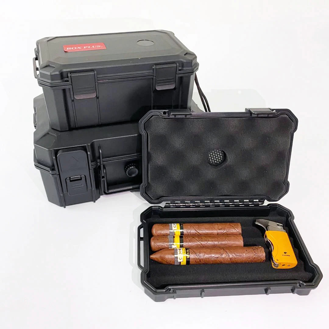 

Travel cigar humidor Gift new model cool design plastic humidor Cigar box, Customized color