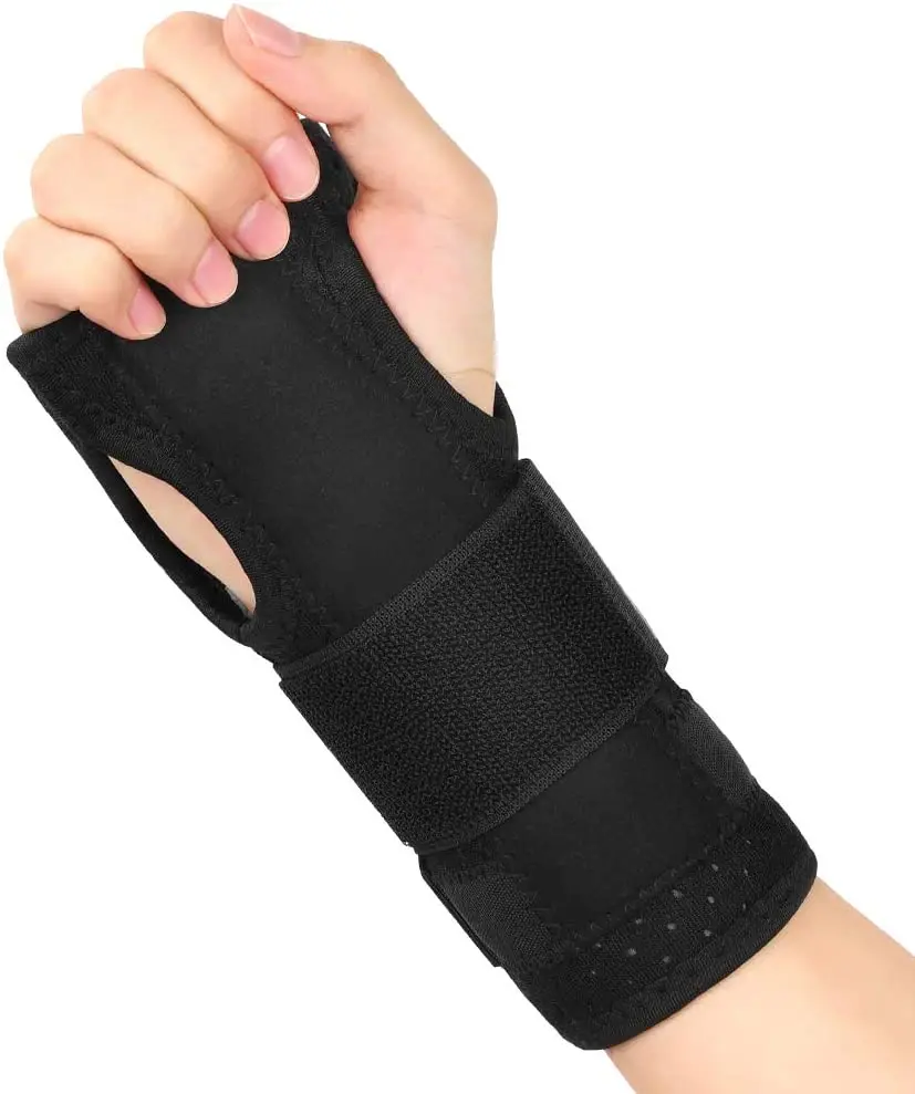 

Wholesale amazon popular Adjustable Wrist Stabilizer with Detachable Metal Splint Carpal Tunnel Wrist Brace Support, Black