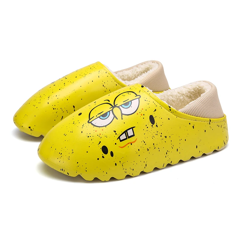 

Unisex EVA Waterproof Yeezy Slides Slippers Fashion Couple House Warm Fur Slippers Boots With Cartoon Elmo Yeezy Slides