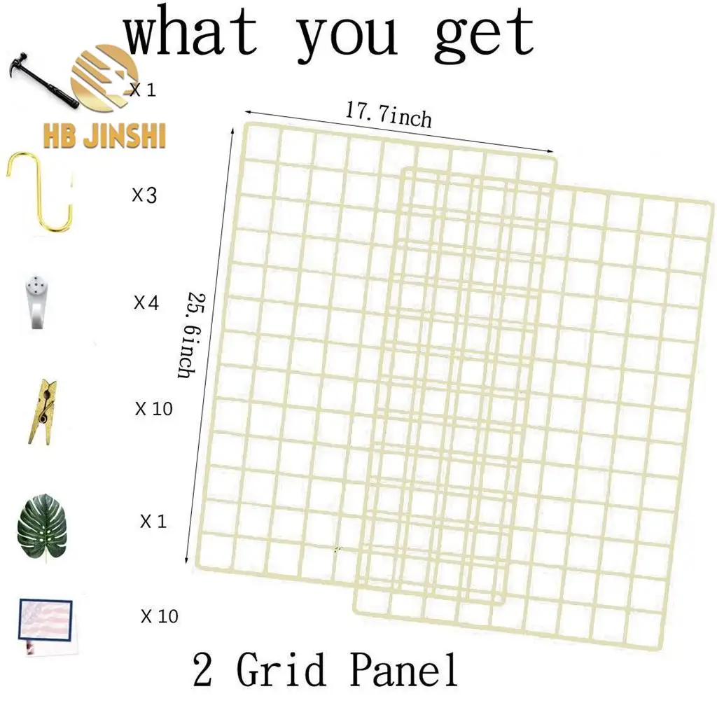 

Iron Wire Wall Grid Panel/Photo Wall Display/Hanging Picture Wall, Green, white, dark,silver white, etc