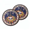 Laser Cut Custom Colorful Logo Sublimation Transfer Printing Garment Patches with Iron on Backing