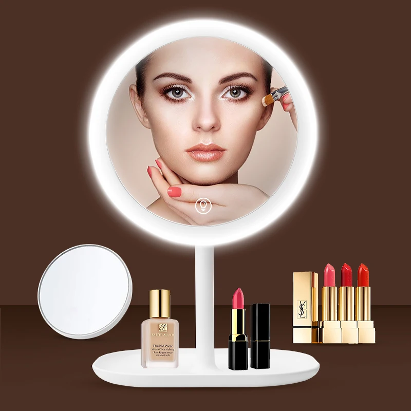 

OEM Make up Mirror Custom LED Makeup Mirror with LED Light, White