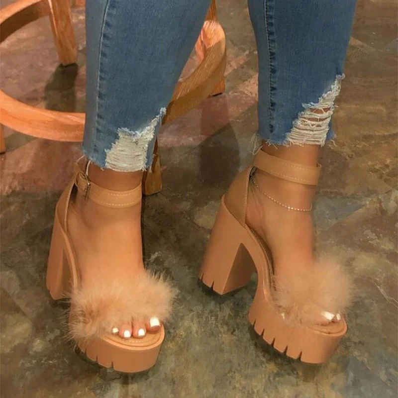 

Wholesale Sandals Ladies High Heeled Sandals Women Large Size Shoes For Woman