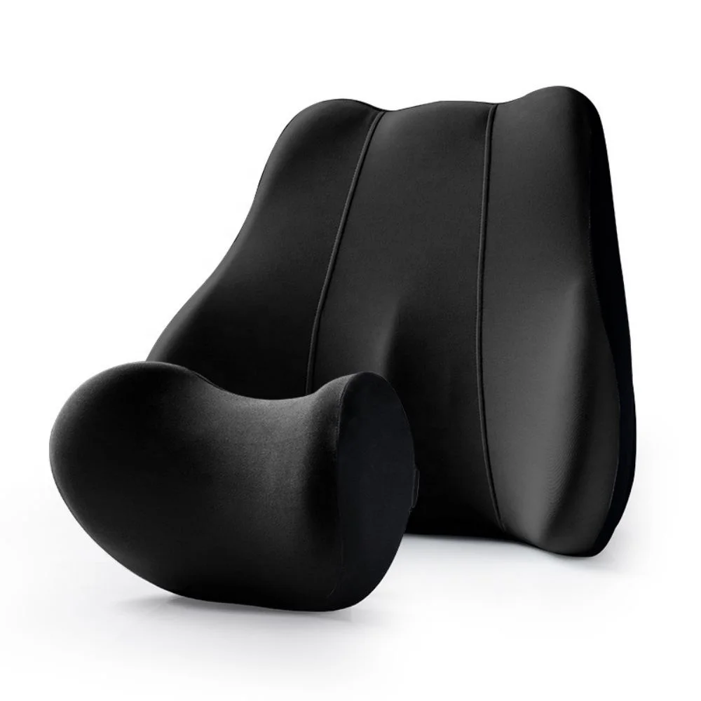 Car Comfort Ride Head Lumbar Support Pillow Pad Protect Cervical Spine Back Travel Stress-Free Chair Seat Cushion
