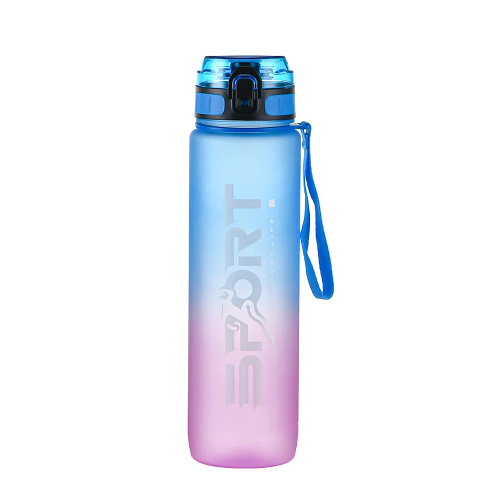

2021 new design custom drink plastic water bottle BPA free colorful large capacity sport water bottle for gym camp cycling, Multiple colors