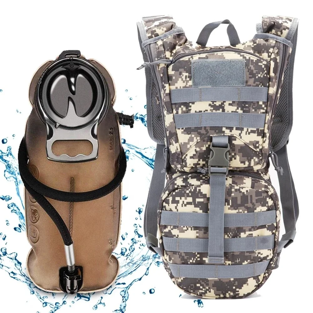 

High Quality Military Water Bladder Drinking Water Bag Mountaineering Hiking Travel Outdoor Hydration Pack with 2L Water Bladder, Customized color