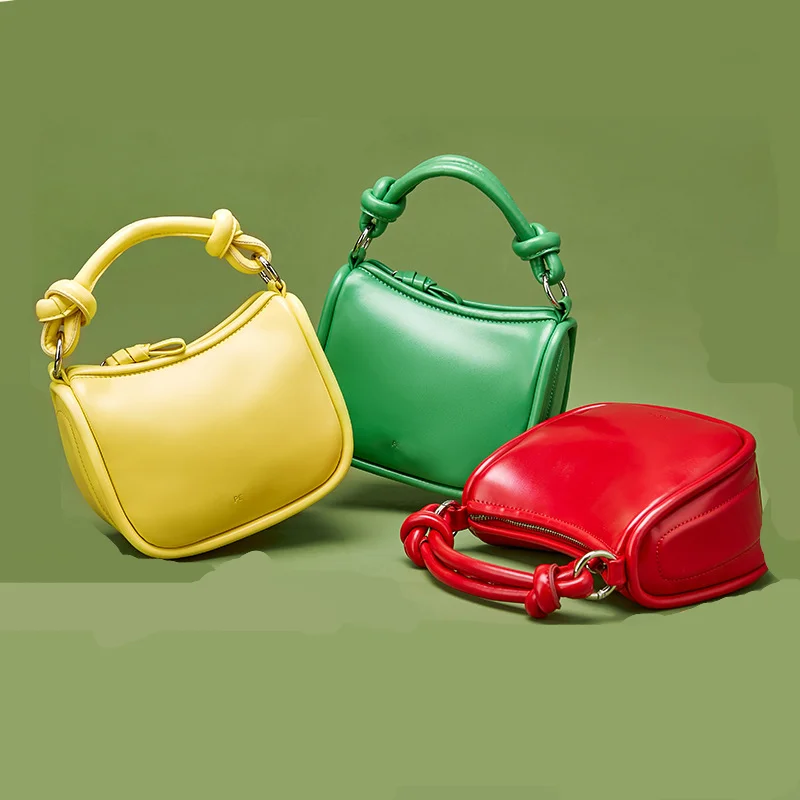 

Fashion lady bags simple lady shoulder bag trendy elegant lady underarm female bag, Yellow, red, green