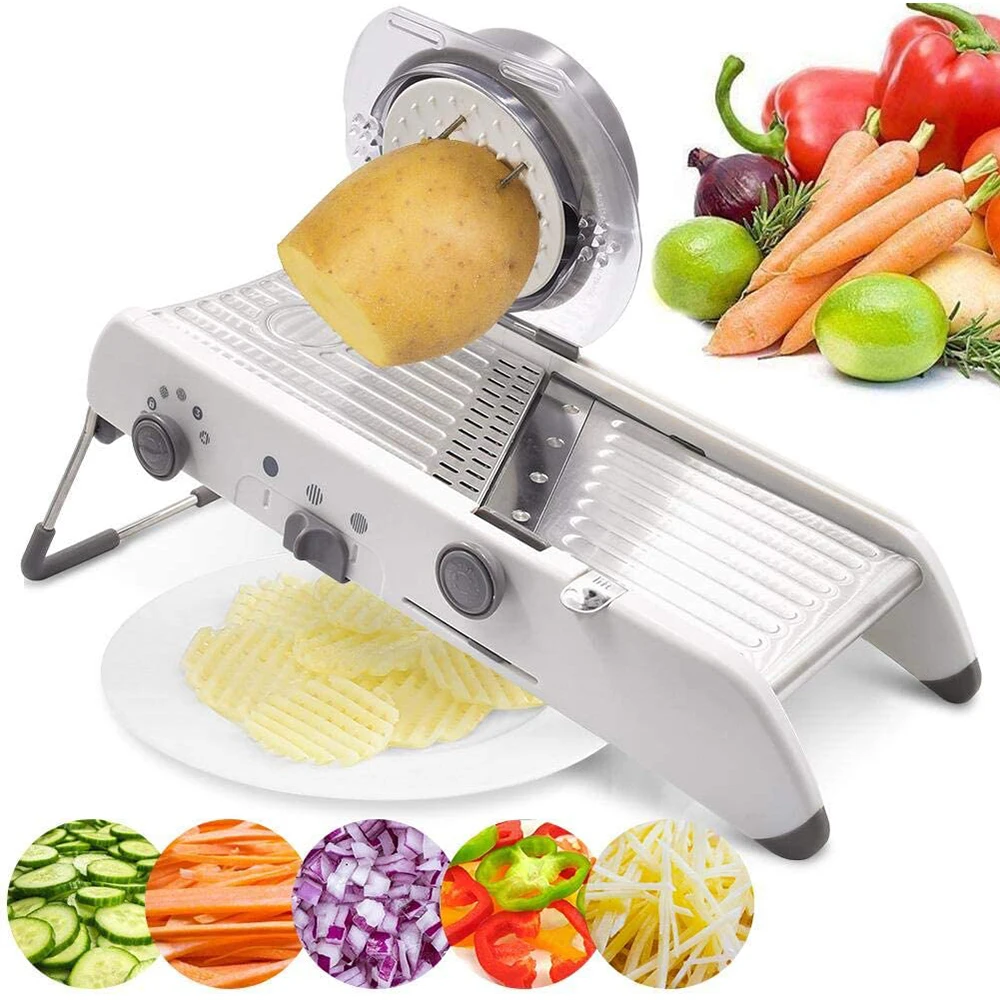 

Adjustable Manual Cutter Vegetable Grater Julienne Slicer Fruit Waffle Kitchen Onion Potato Cutter Mandoline Slicer