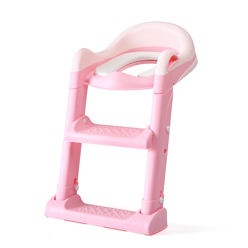 

Baby potty toilet trainer seat with step stool ladder, adjustable baby toddler kid potty with ladder, Pink,grey,green