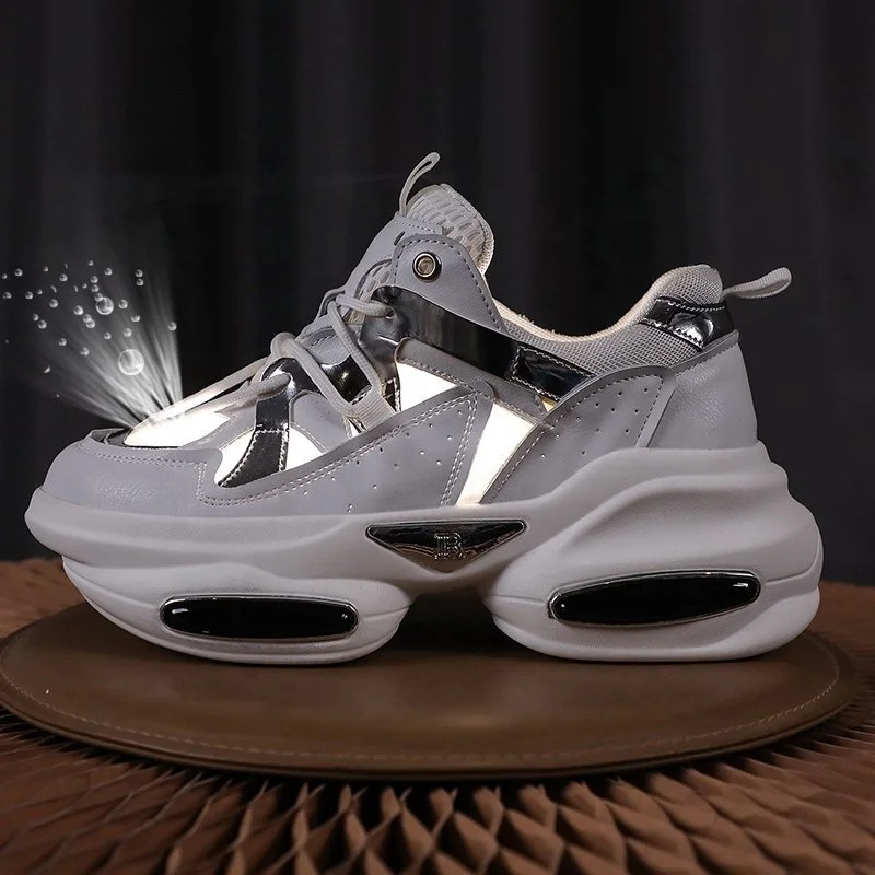 

2021 New Casual Women Shoes Lace Up Fashion Platform Shoes White Sneakers Women Breathable Women Shoes Chaussures de femme