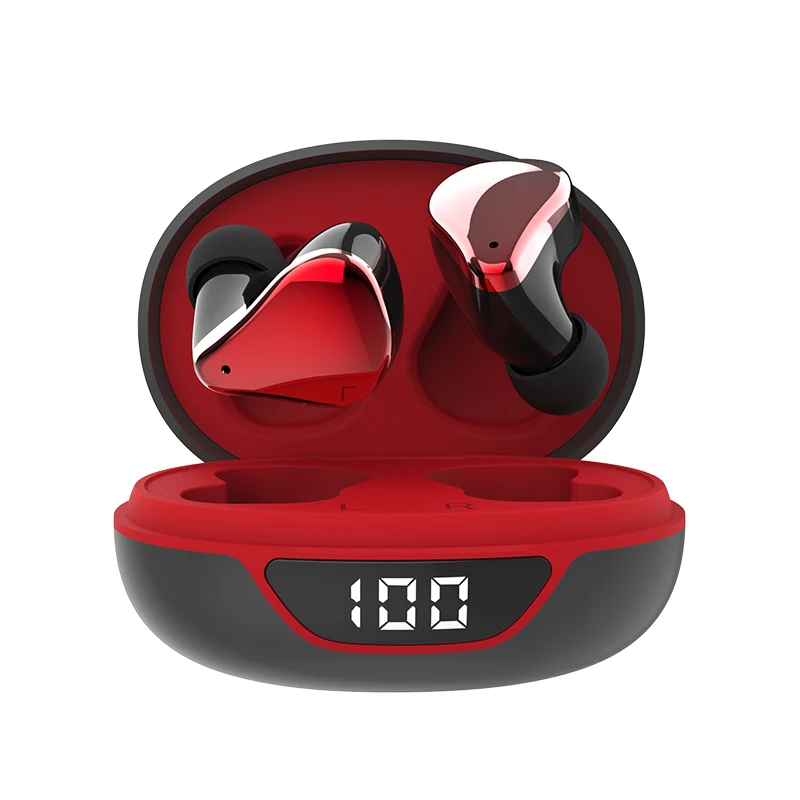 

Hot selling design mini bluetooth earphone earbuds headphone wireless bluetooths tws in ear earbuds tw60 with charging case, Green/black/white/red/blue